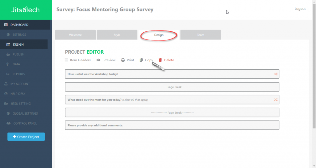 How do you Copy a Survey Template in FactFinder?